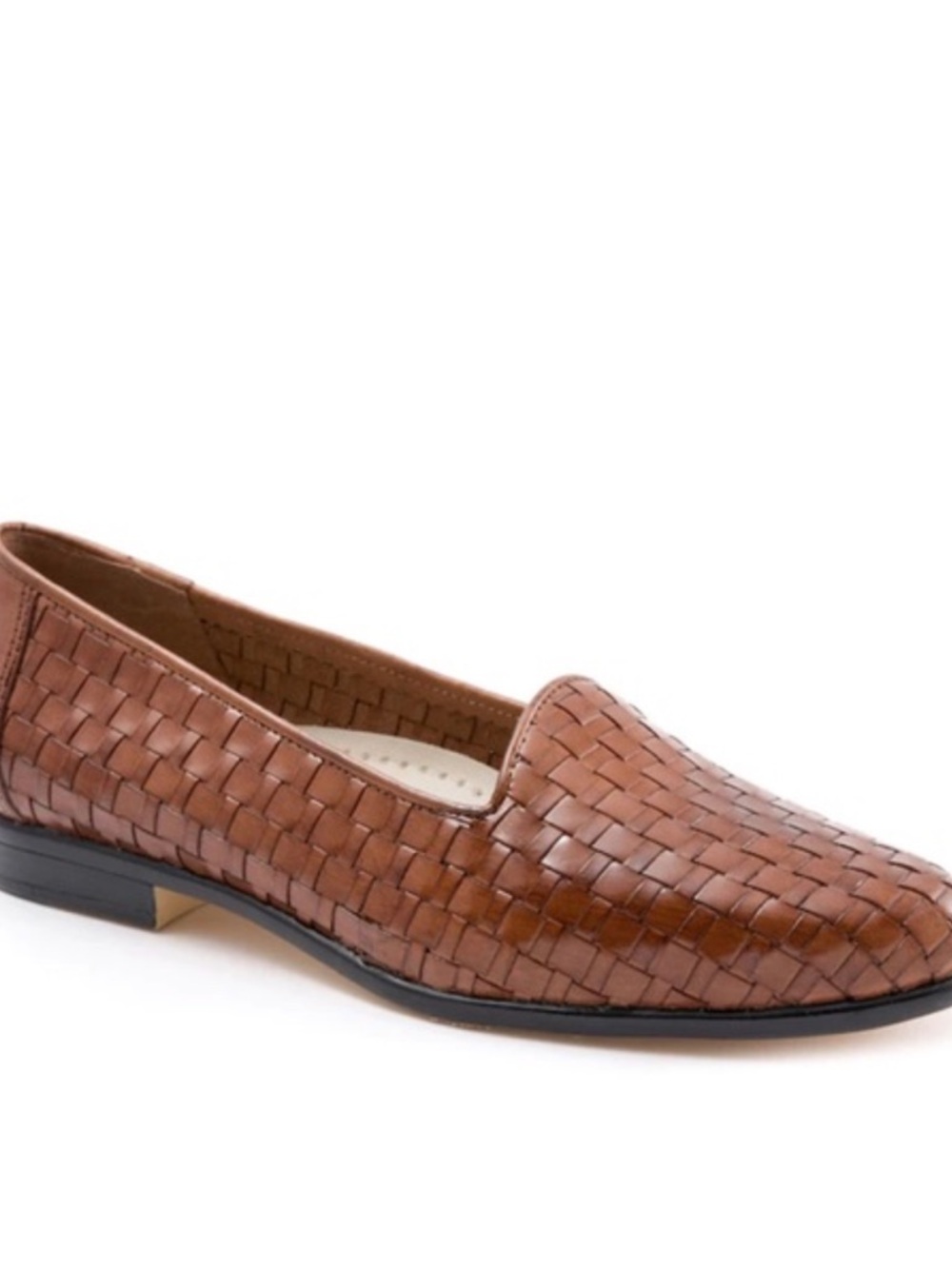 Trotters Vintage Liz Brown Woven Leather Slip-On Loafer Women’s Size 8.5